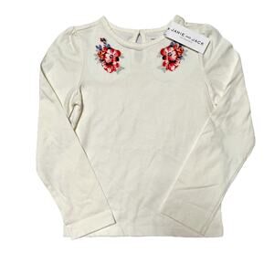 NWT Janie And Jack Embroidered Floral Shirt Size 6